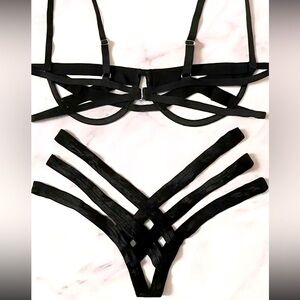Black Strappy Lingerie Set